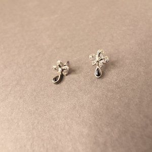 Women's  Marcasite Black Onyx Earrings Size OS